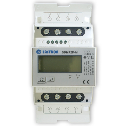 Trójfazowy licznik energii EASTRON SDM72D-M Modbus v2 Trójfazowy licznik energii EASTRON SDM72D-M Modbus v2