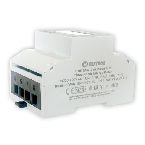 Trójfazowy licznik energii EASTRON SDM72D-M Modbus v2 Trójfazowy licznik energii EASTRON SDM72D-M Modbus v2