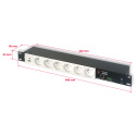 tcPDU + USB - Zarządzalna listwa zasilająca z monitorem poboru energii (typ gniazda E) oraz zasilaczem USB/PD 65W